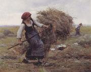 Julien  Dupre The Hay Gatherer oil